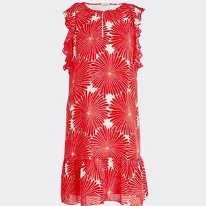 J. Crew Sunburst Flounce Dress